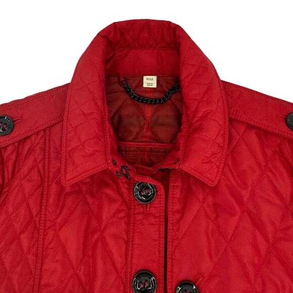 BURBERRY London Cropped Diamond Quilted Jacket in Red US10 | M - Picture 5 of 15